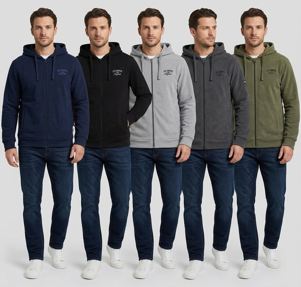 Veste Polaire Zippée à Capuche Lee Cooper — Homme