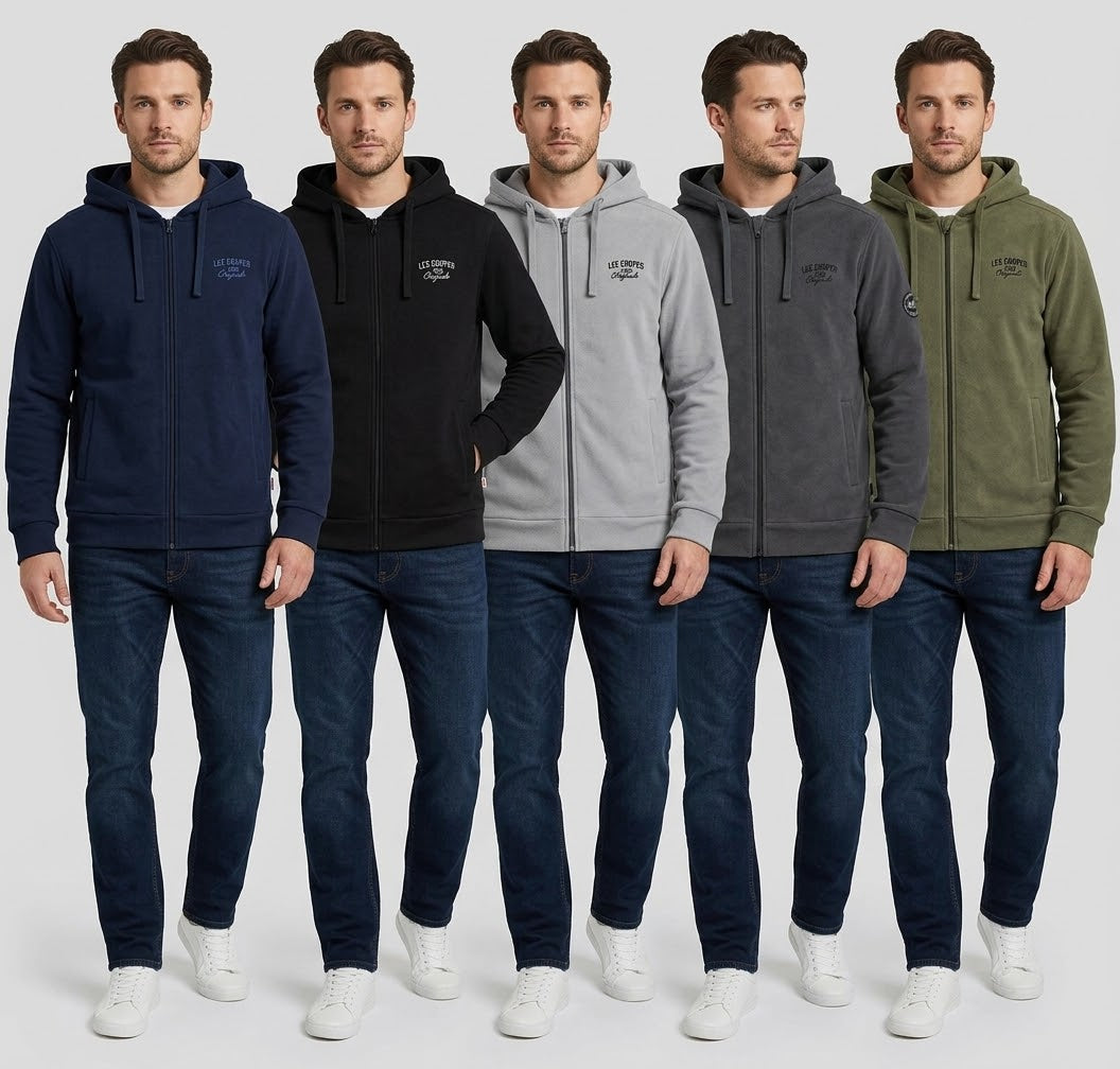 Veste Polaire Zippée à Capuche Lee Cooper — Homme