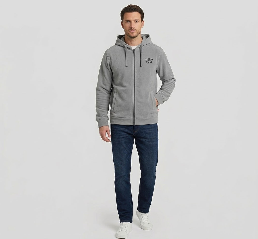 Veste Polaire Zippée à Capuche Lee Cooper — Homme