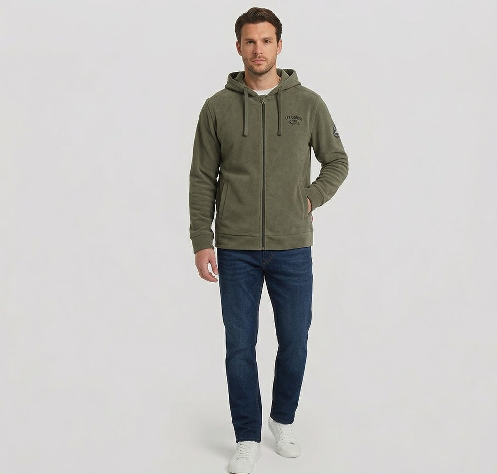 Veste Polaire Zippée à Capuche Lee Cooper — Homme