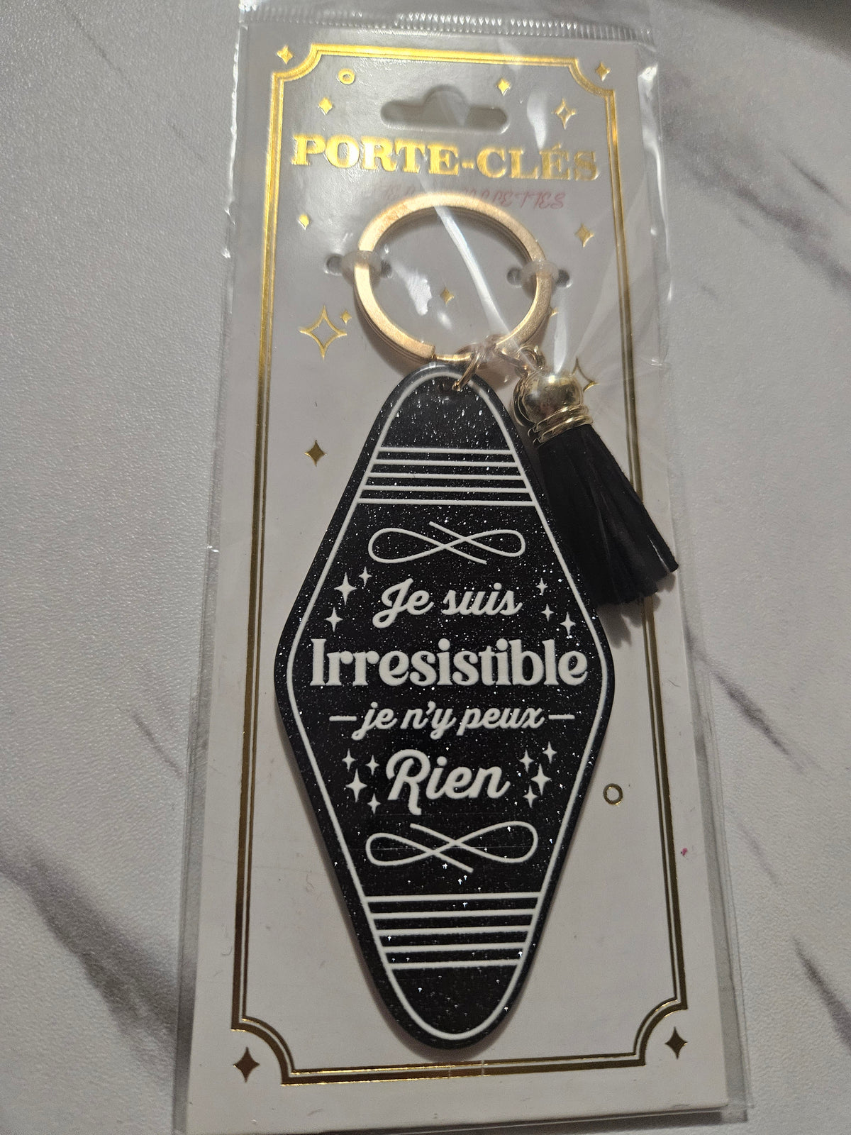 Porte clés paillette