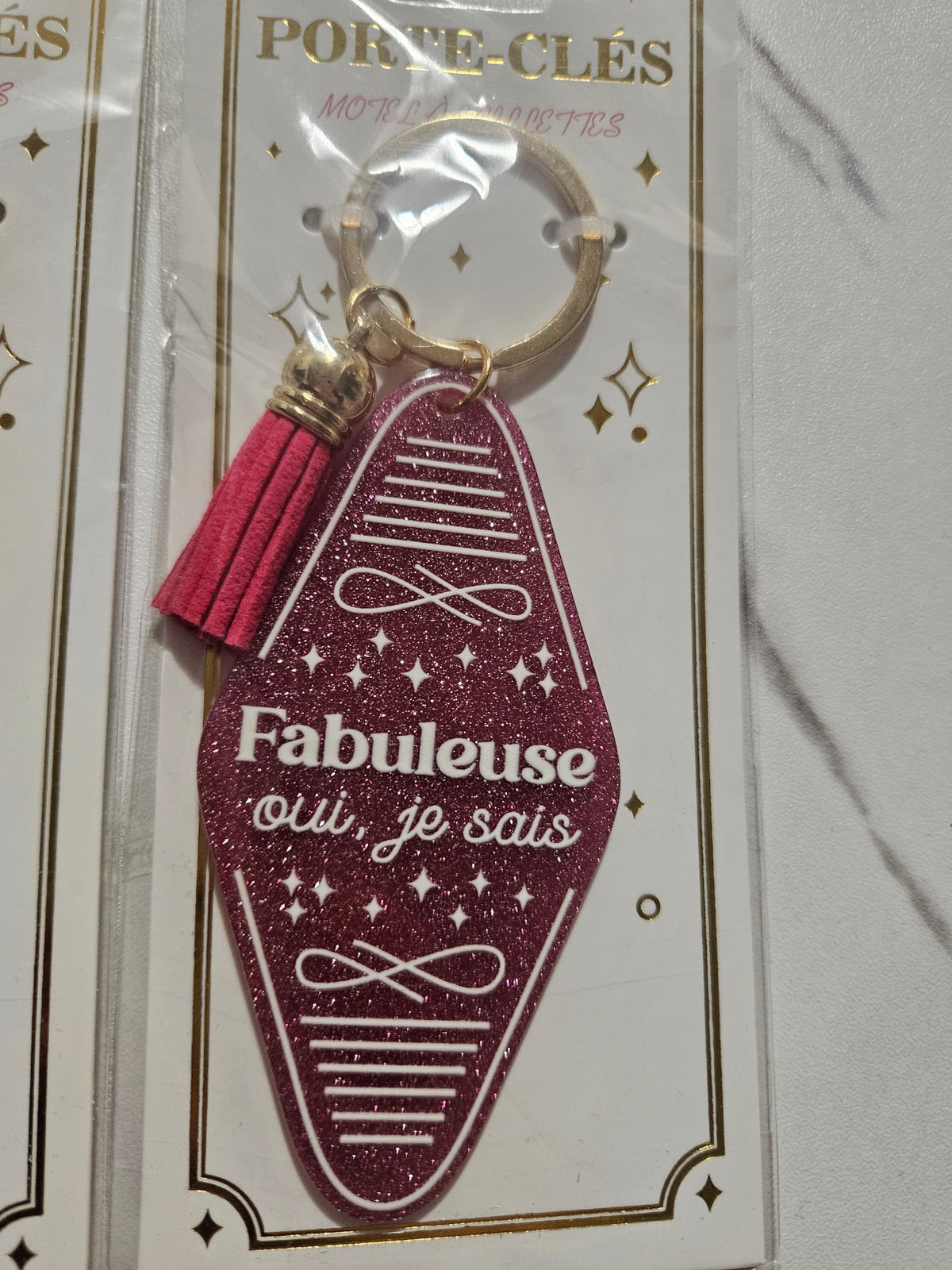 Porte clés paillette