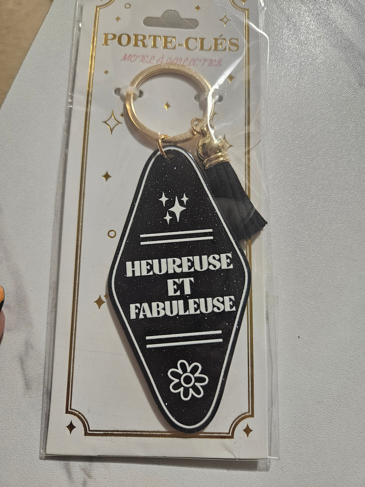 Porte clés paillette