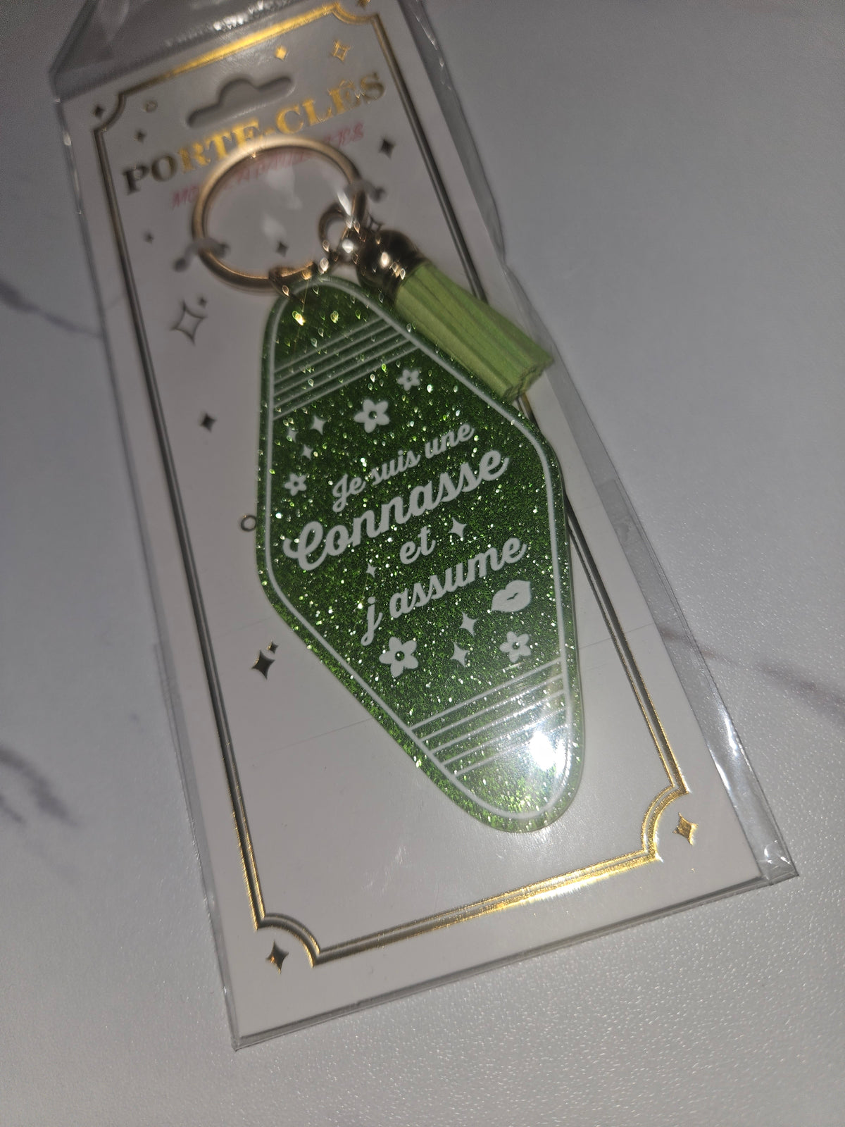 Porte clé pailette
