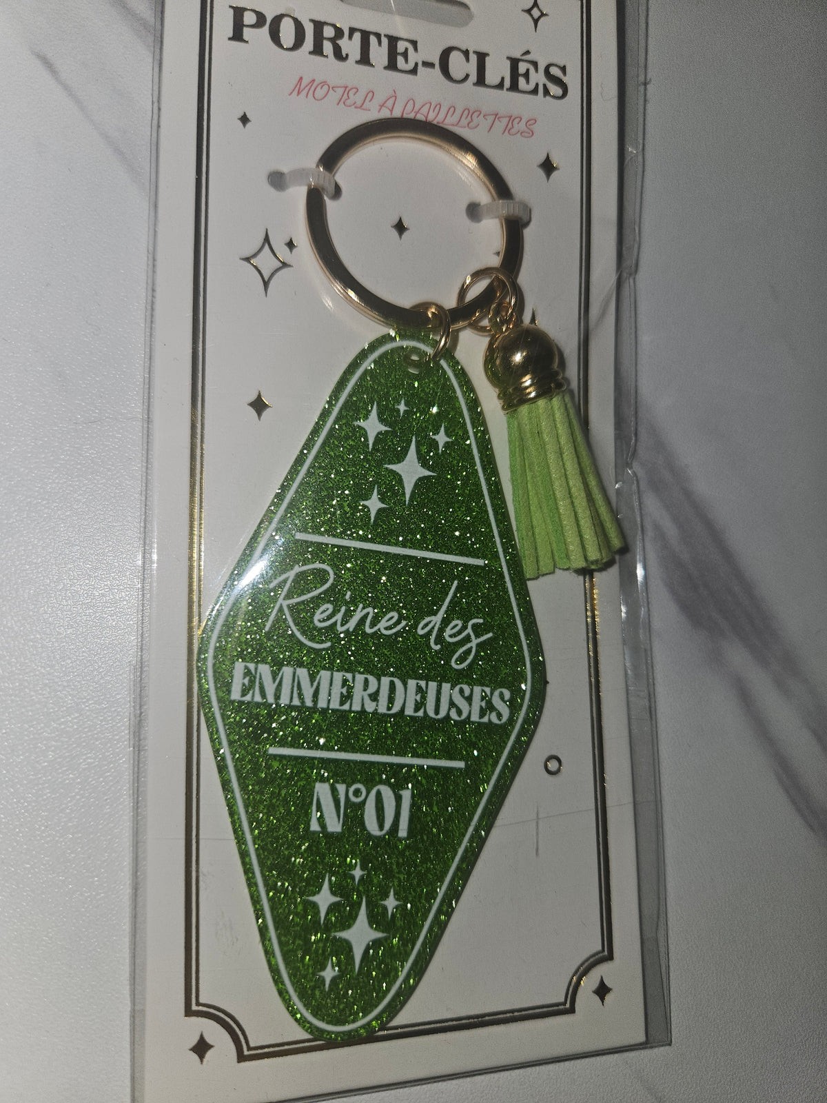 Porte clé pailette