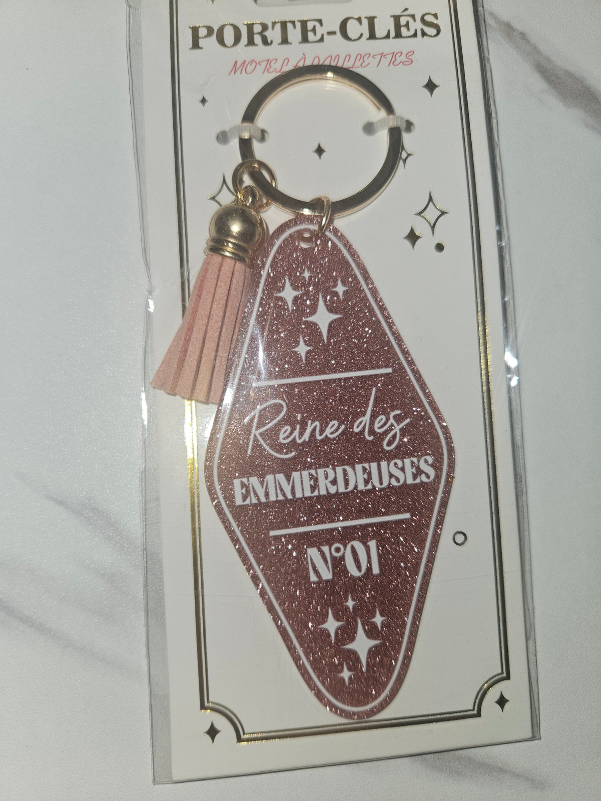 Porte clé pailette
