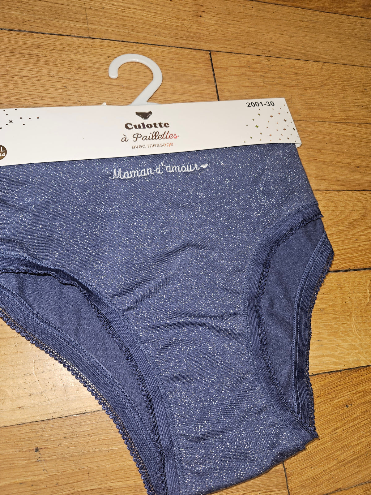 Culottes paillettes à message
