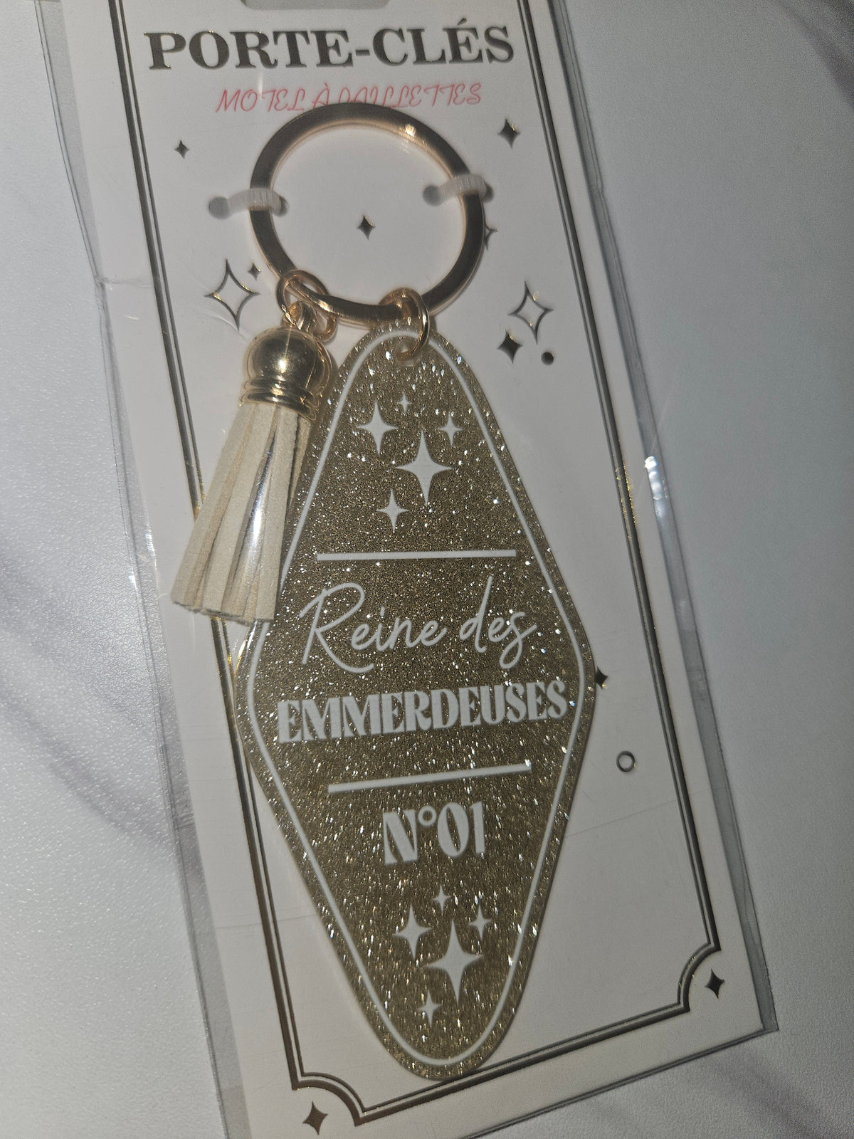 Porte clé pailette