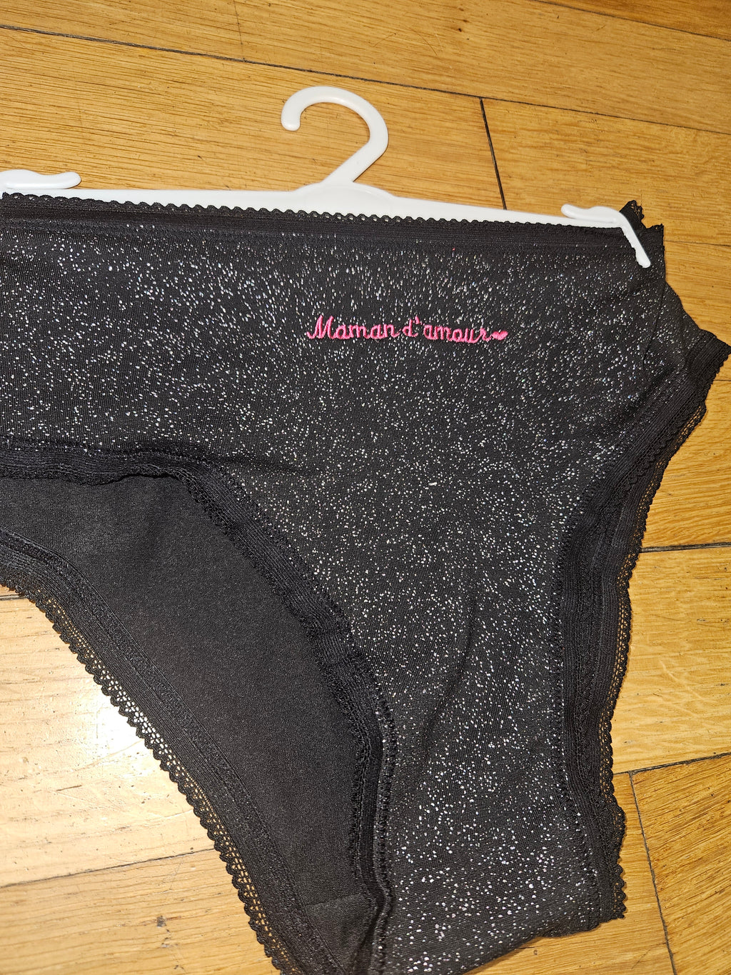 Culottes paillettes à message