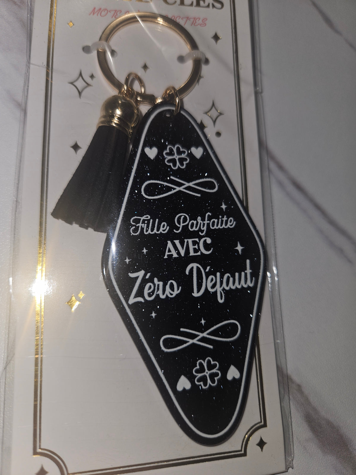 Porte clé paillettes