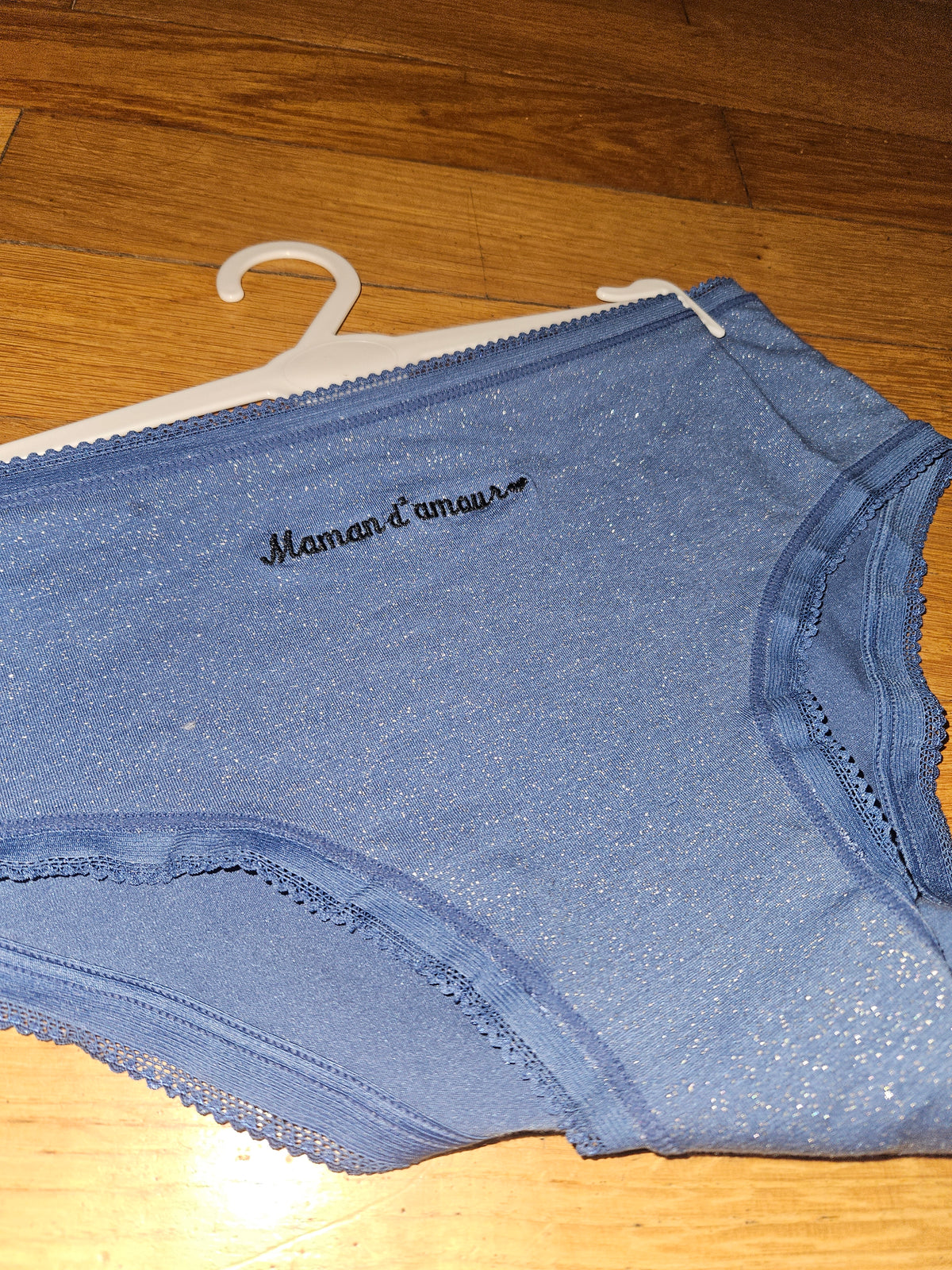 Culottes paillettes à message